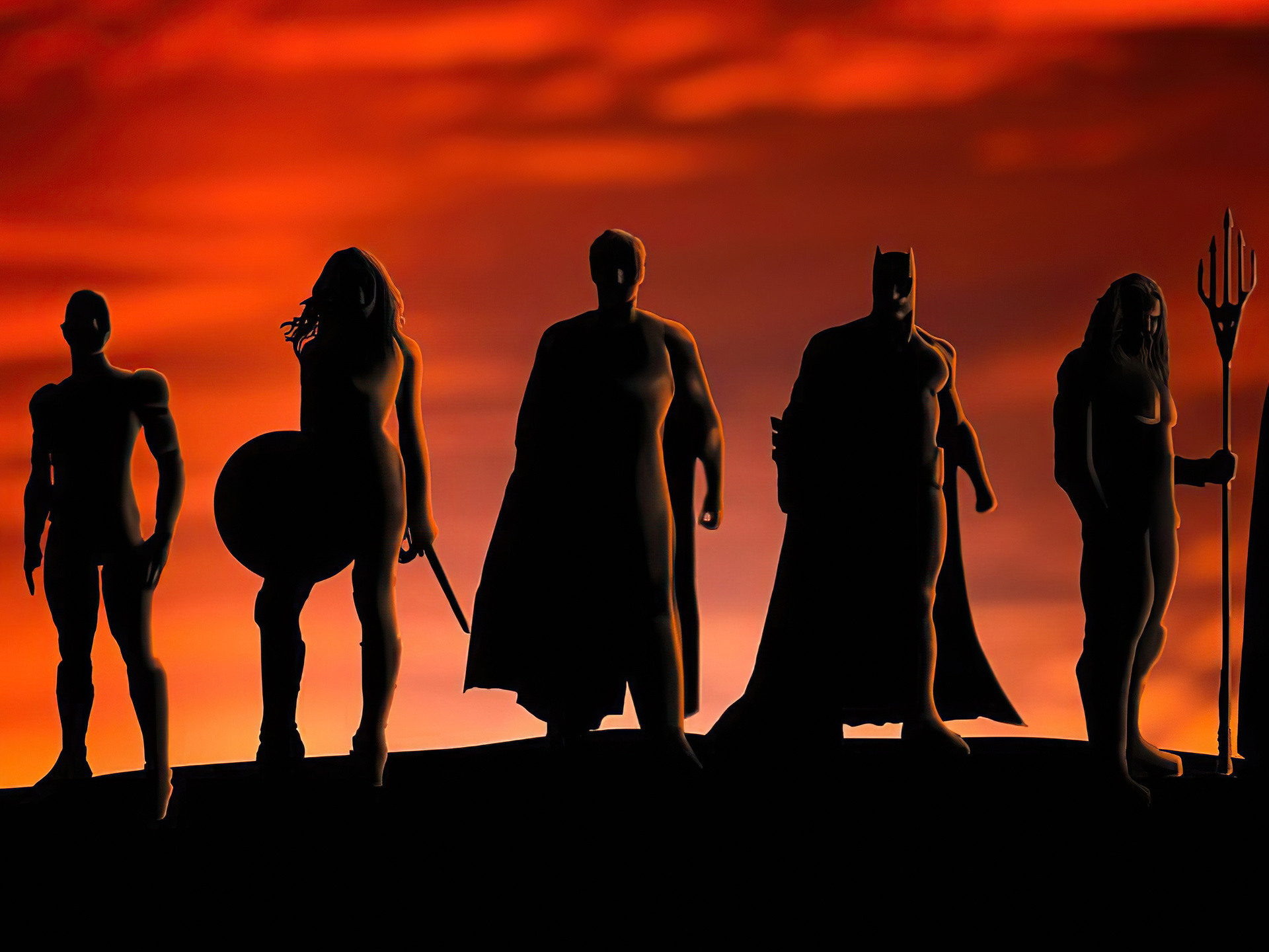 1920x1440 Justice League Heroes Silhouette 5k 1920x1440 Resolution HD ...