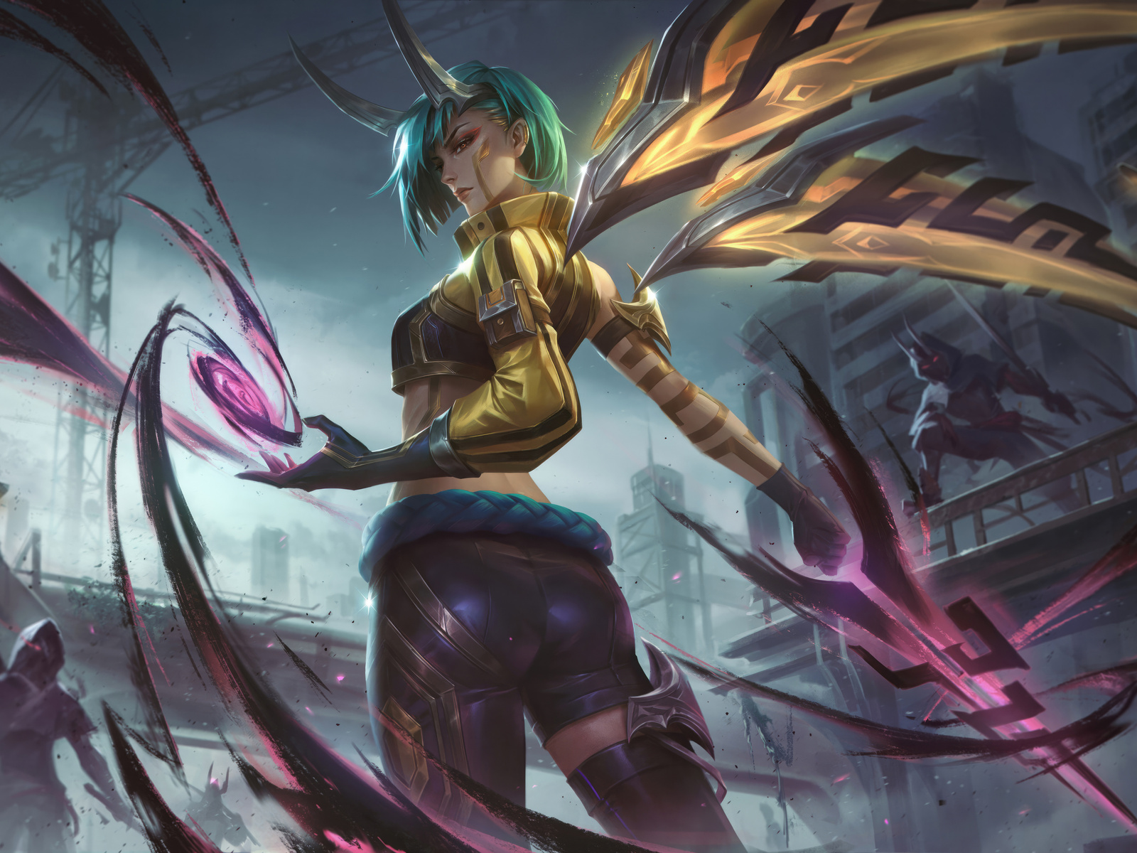 1600x1200 Kaisa Ink Shadow Warrior Golden Ink League Of Legends ...