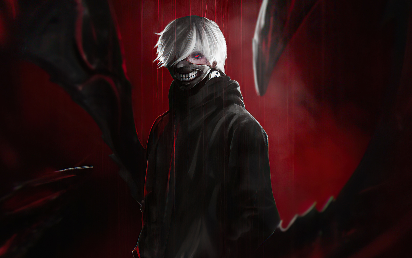 Download wallpaper 3840x2160 tokyo ghoul, artwork, ken kaneki