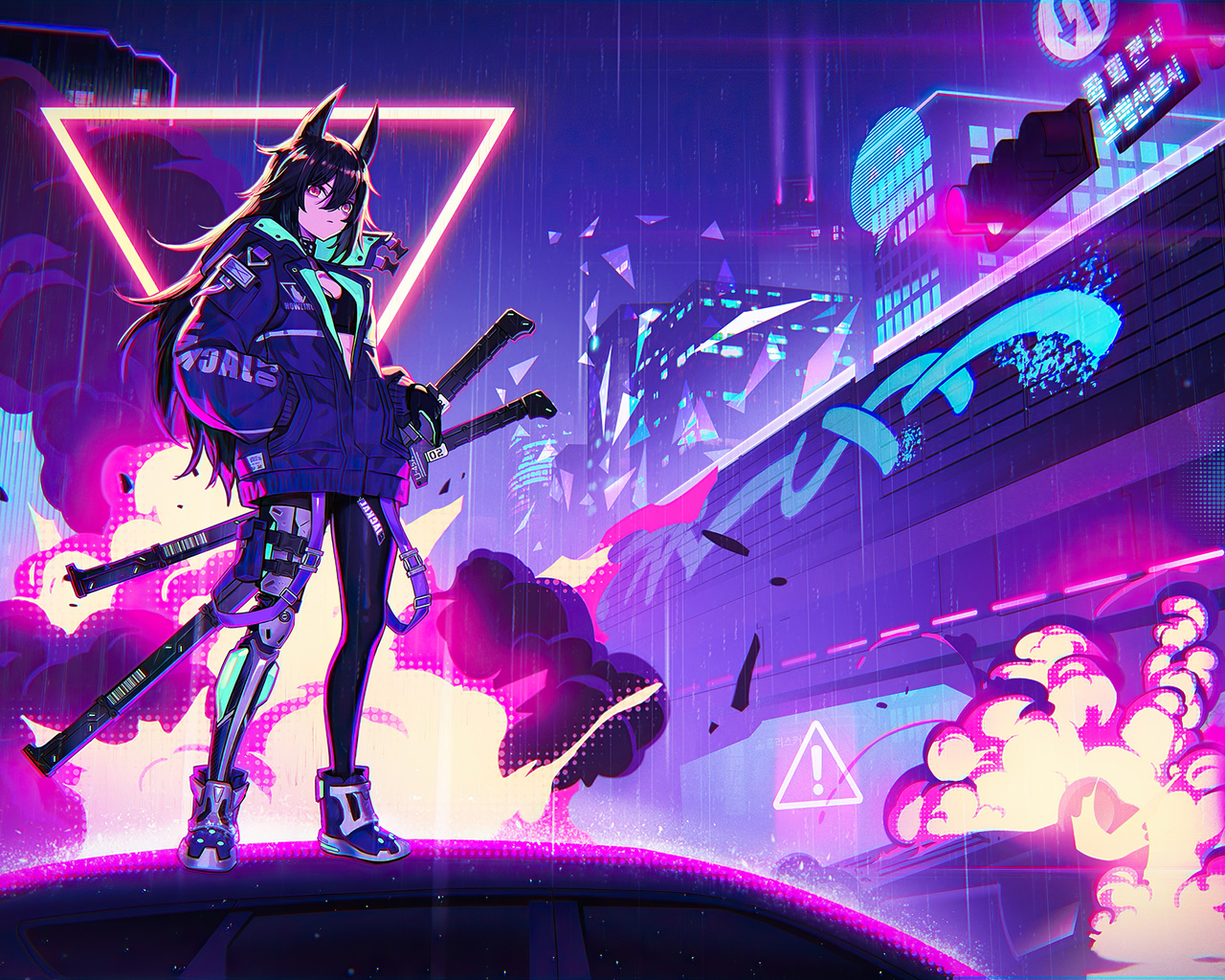 Anime Girl Wallpaper Neon Anime Wallpaper Hd