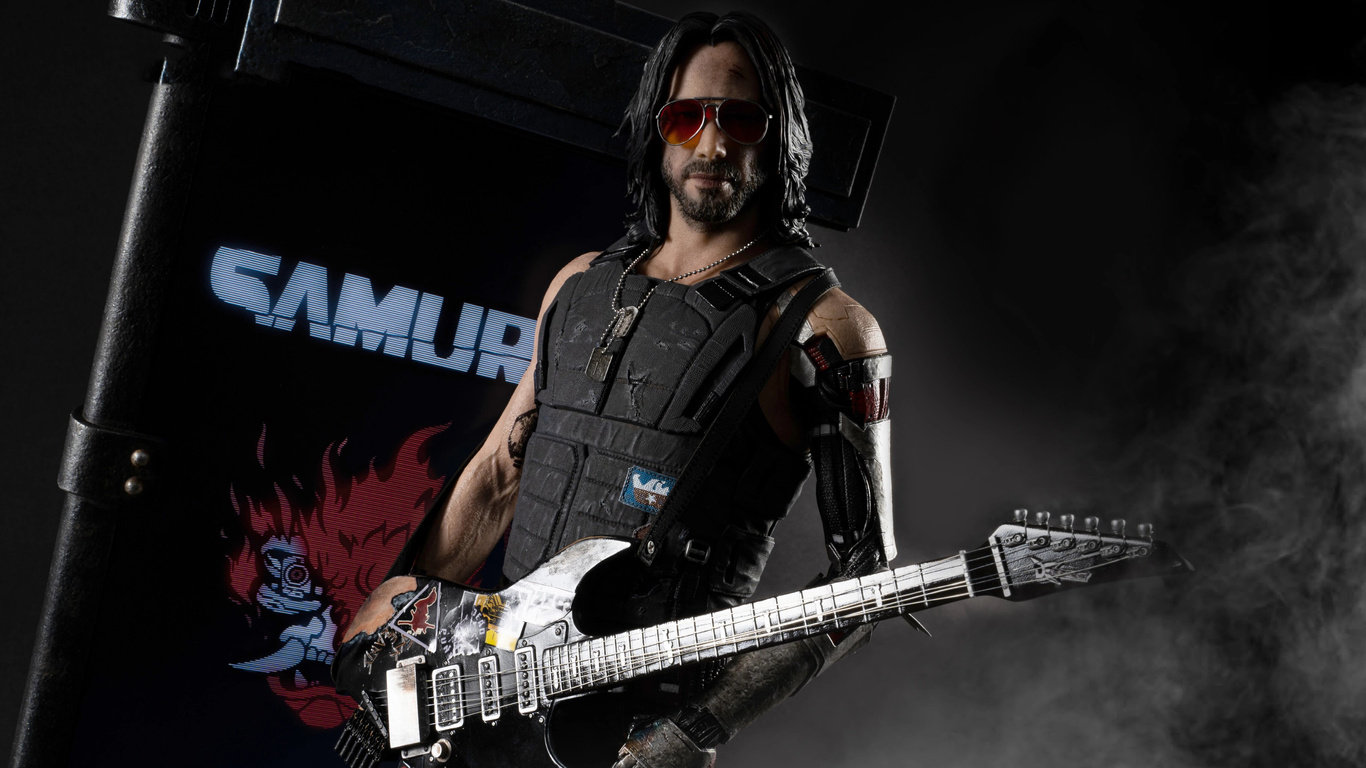 1366x768 Keanu Reeves As Johnny Silverhand Cyberpunk 2077 5k Laptop Hd Hd 4k Wallpapers Images