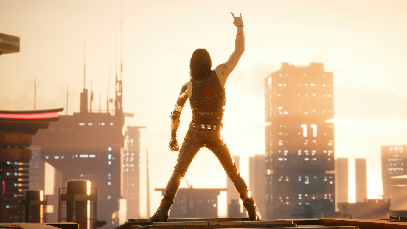 Keanu Reeves X Johnny Silverhand In Cyberpunk 2077 Wallpaper