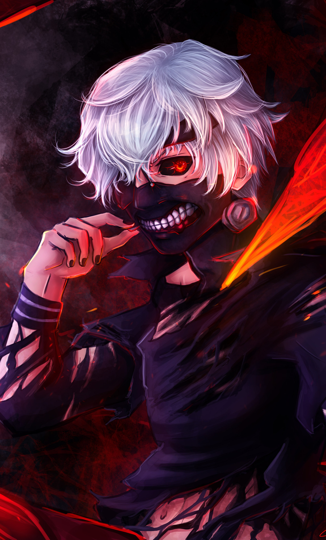 1280x2120 Ken Kaneki Tokyo Ghoul 5k iPhone 6+ HD 4k Wallpapers