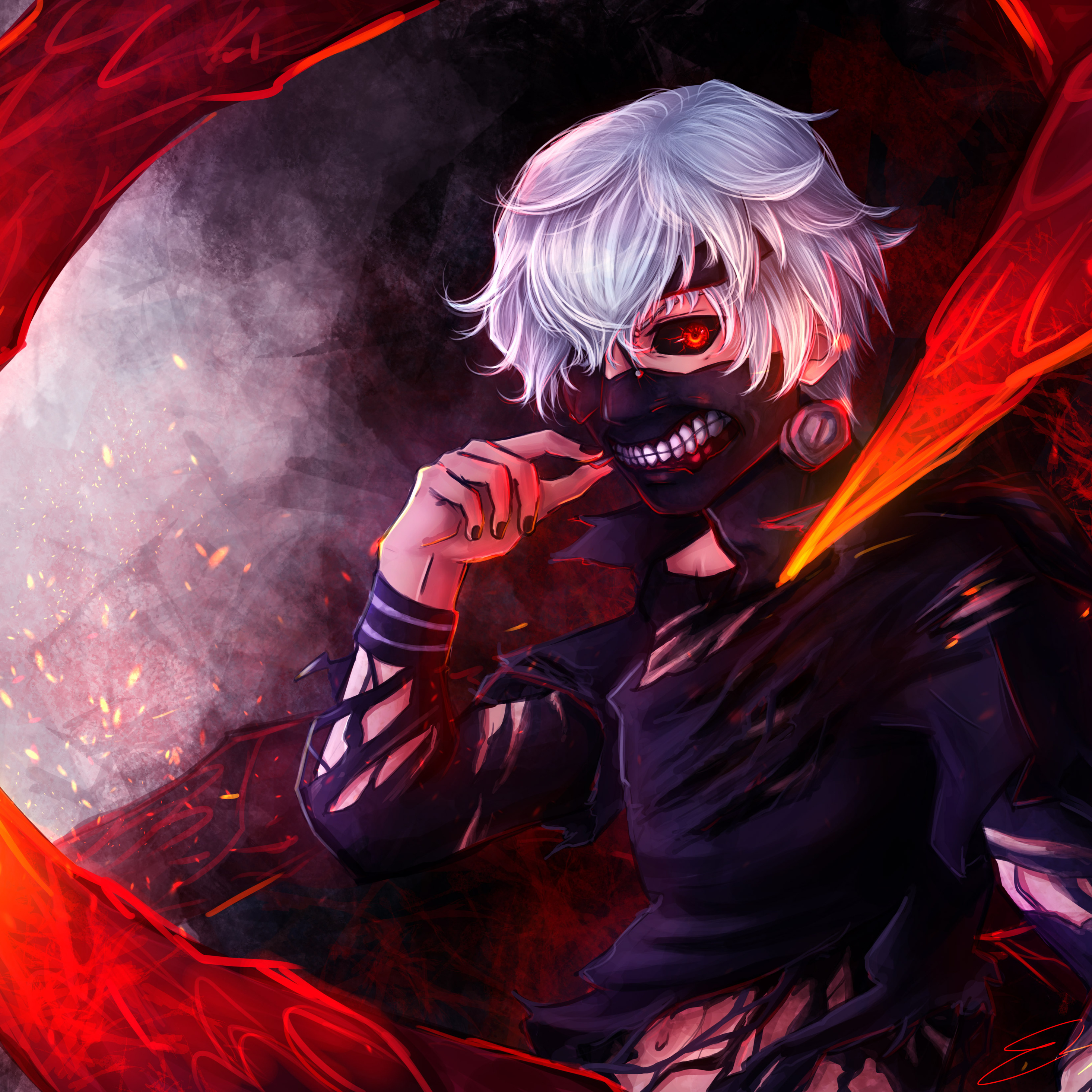 2932x2932 Ken Kaneki Tokyo Ghoul 5k Ipad Pro Retina ...