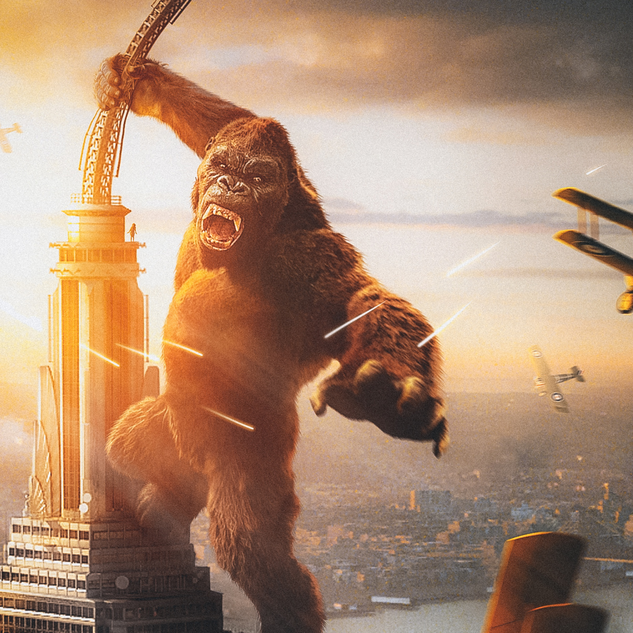 2048x2048 King Kong Vs Plane Ipad Air HD 4k Wallpapers, Images,  Backgrounds, Photos and Pictures