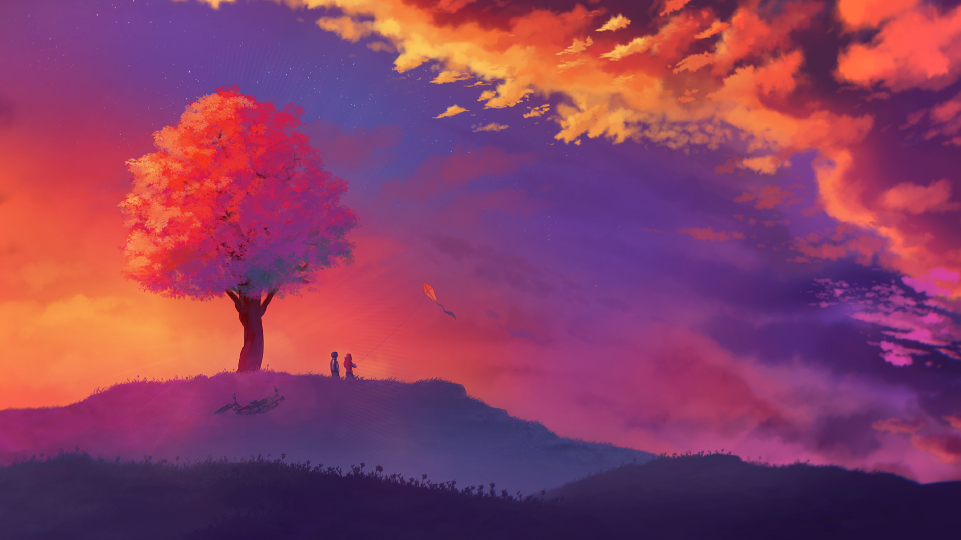 Top 73+ imagen painting sunset background - Thpthoanghoatham.edu.vn