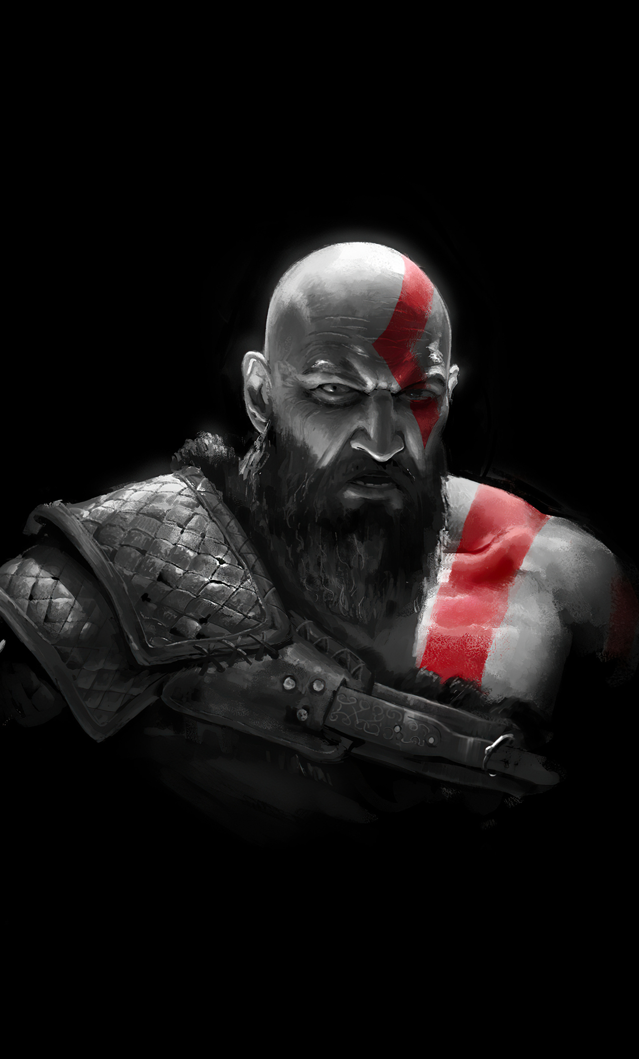 Kratos Darkness Wallpaper In 1280x2120 Resolution