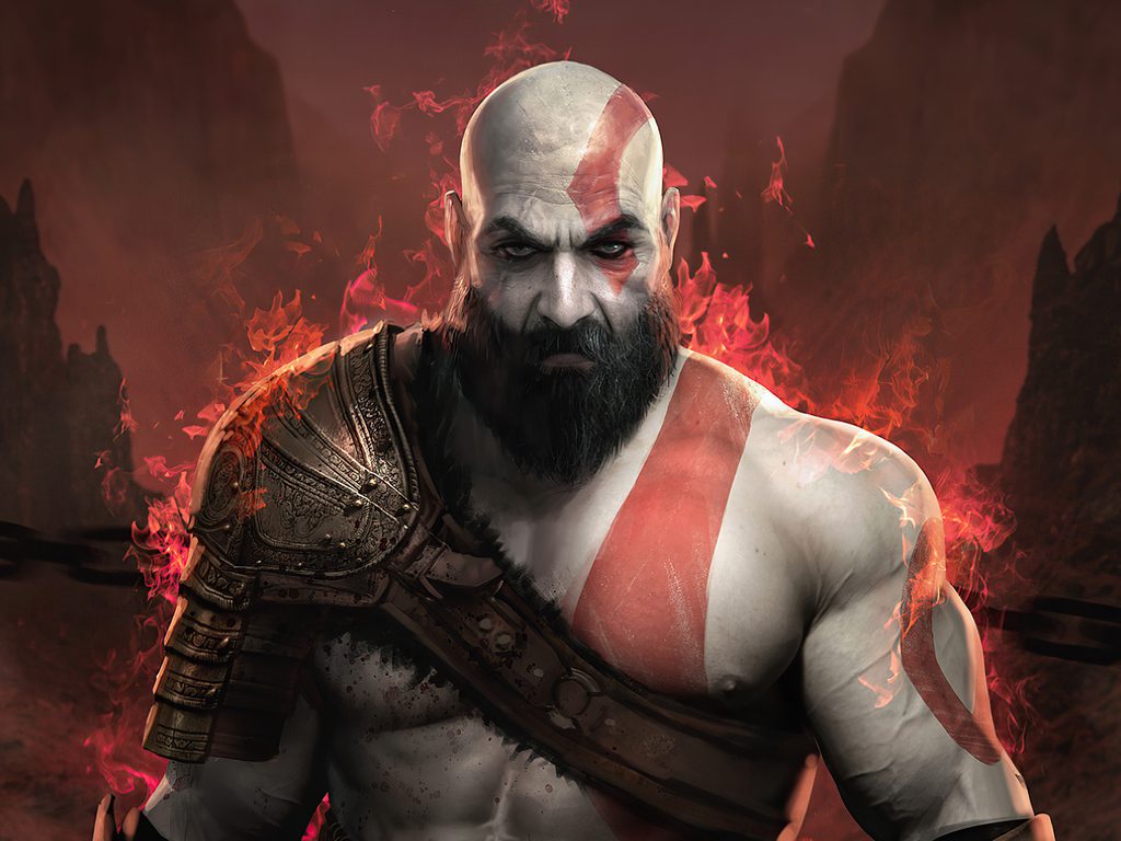Kratos God Of War 4 2020 4k Wallpaper In 1024x768 Resolution