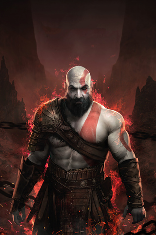 Kratos God Of War 4 2020 4k Wallpaper In 320x480 Resolution