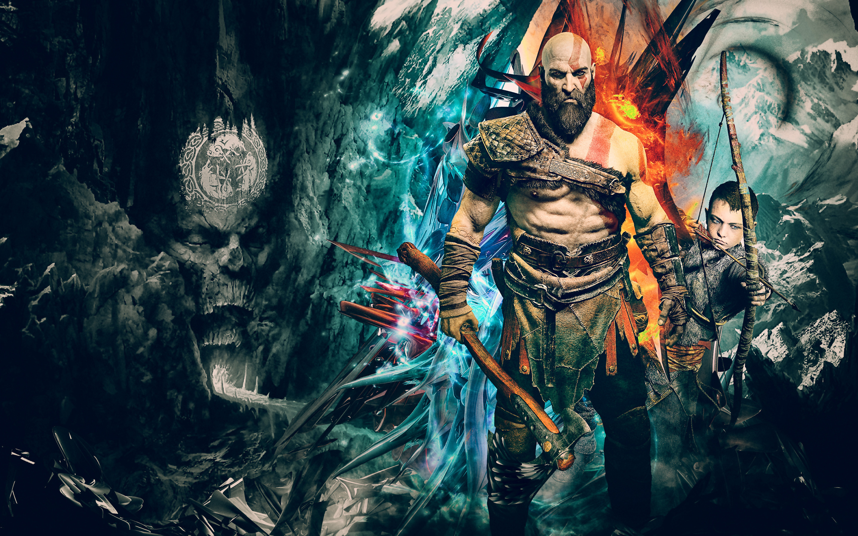 2880x1800 Kratos God Of War 4k Artwork Macbook Pro Retina Hd 4k