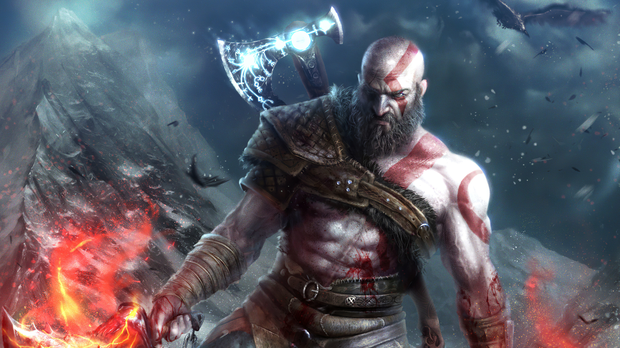 2560x1440 Kratos God Of War Art 4k ...