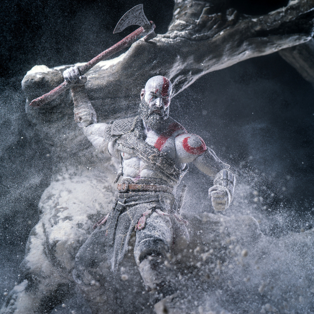 1024x1024 Kratos God Of War Video Game 1024x1024 Resolution HD 4k