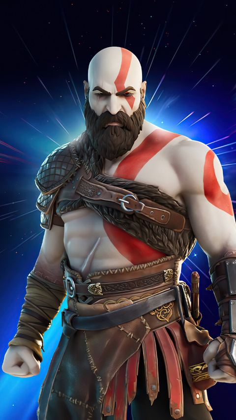 Kratos In Fortnite Chapter 2 Season 5 Wallpaper In 480x854 Resolution