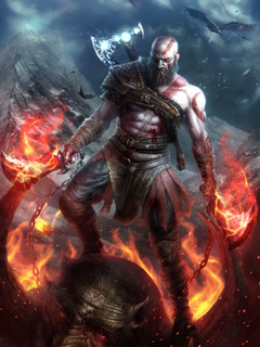 240x320 Kratos In God Of War Nokia 230, Nokia 215, Samsung Xcover 550, LG  G350 Android HD 4k Wallpapers, Images, Backgrounds, Photos and Pictures