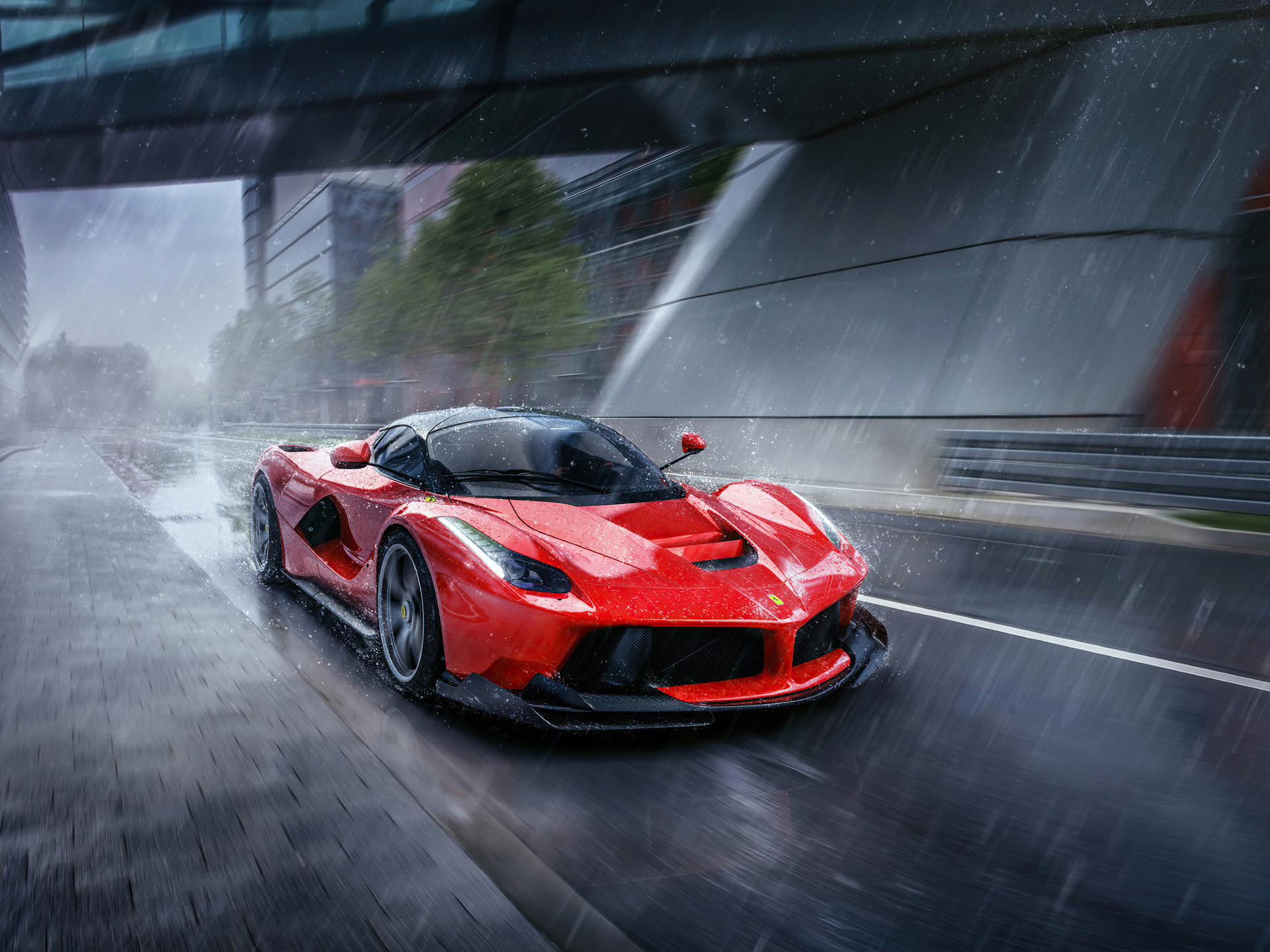 1920x1440 La Ferrari In Rain 4k 1920x1440 Resolution HD 4k Wallpapers ...