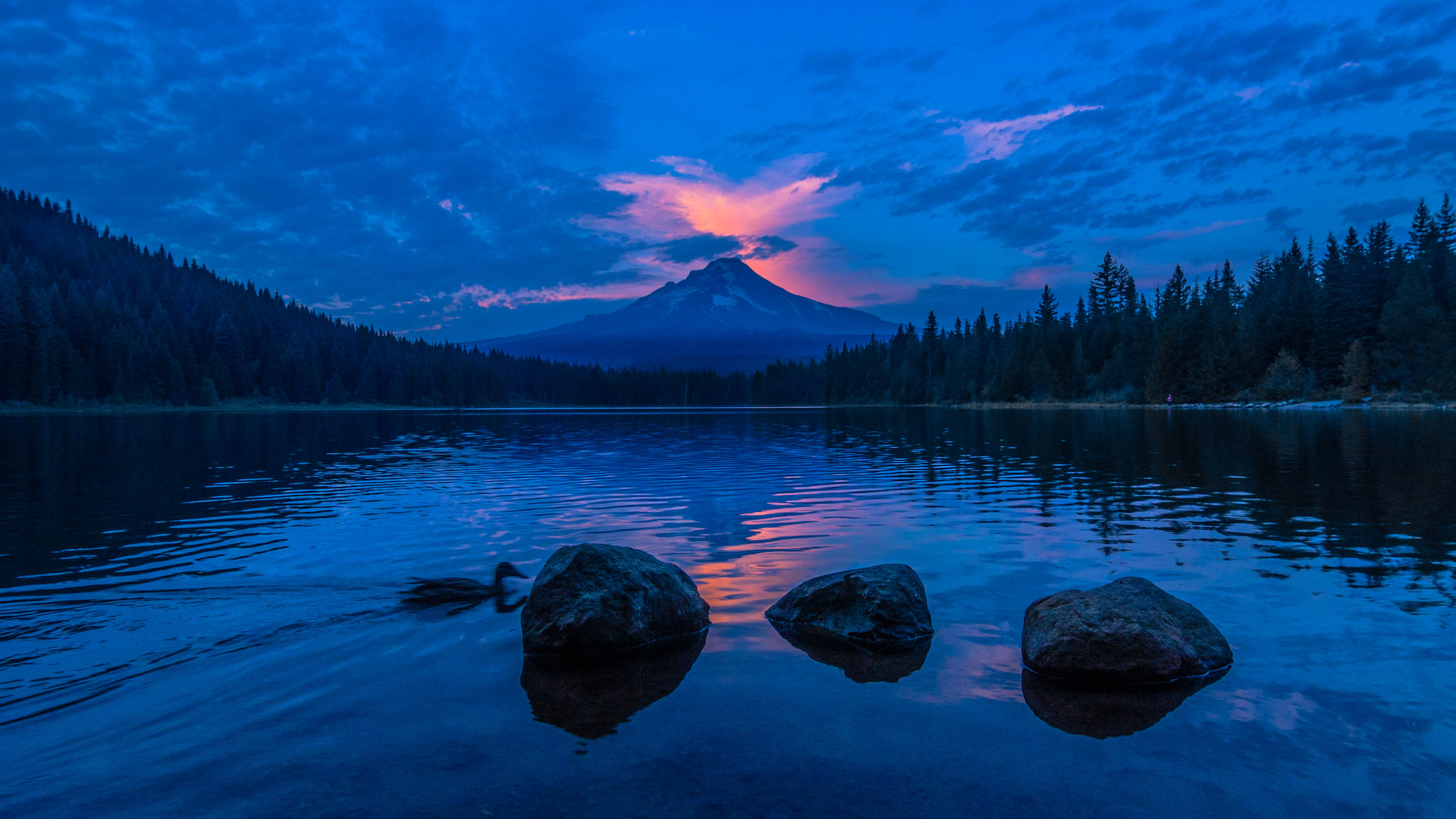 3840x2160 Lake Blue Sky Sunset 4k 4k Hd 4k Wallpapersimages