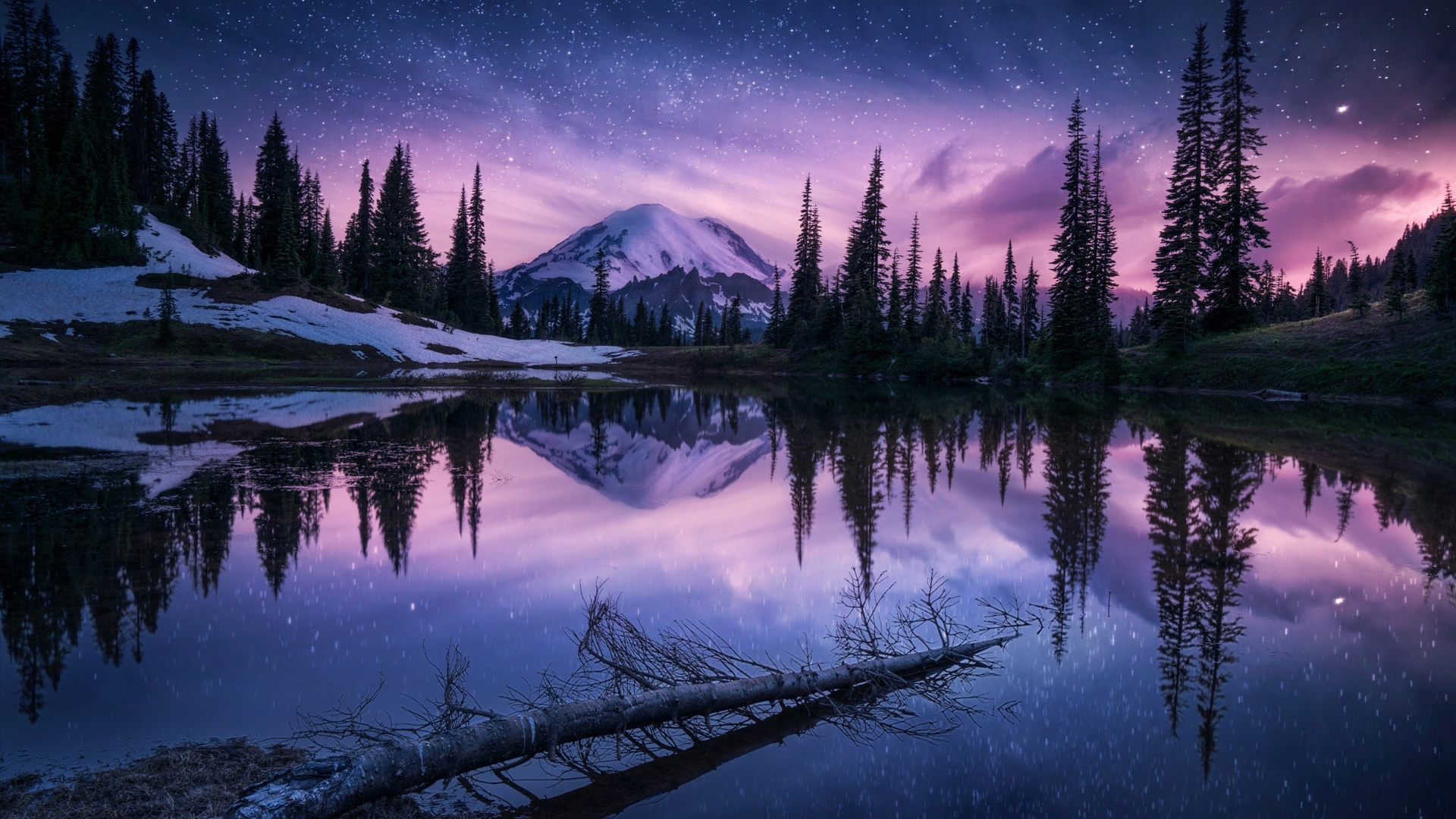 1920x1080 Lake Nature Night Reflection Laptop Full HD 1080P HD 4k