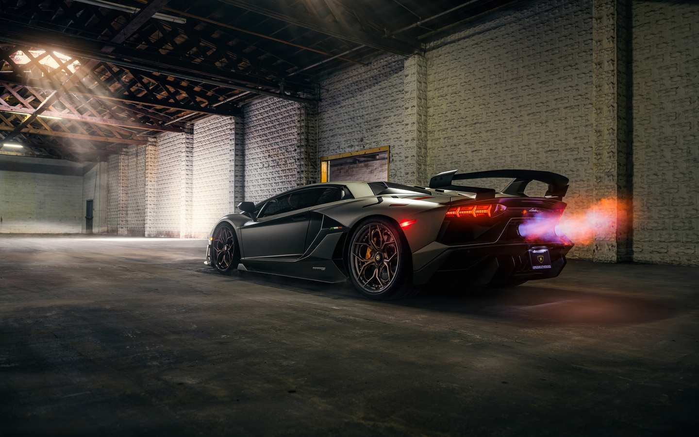 1440x900 Lamborghini Aventador SVJ Back Fire Wallpaper,1440x900 ...