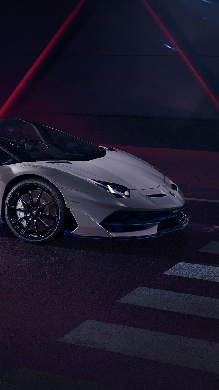 720x1280 Lamborghini Aventador SVJ Roadster Xago Edition Side View Moto ...