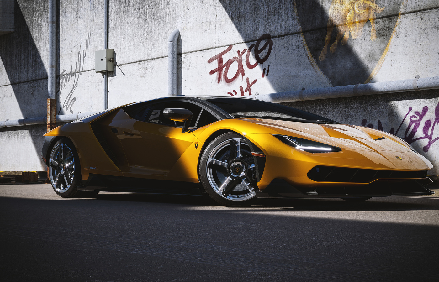 1400x900 Lamborghini Centenario Yellow Cgi 4k Wallpaper,1400x900 ...