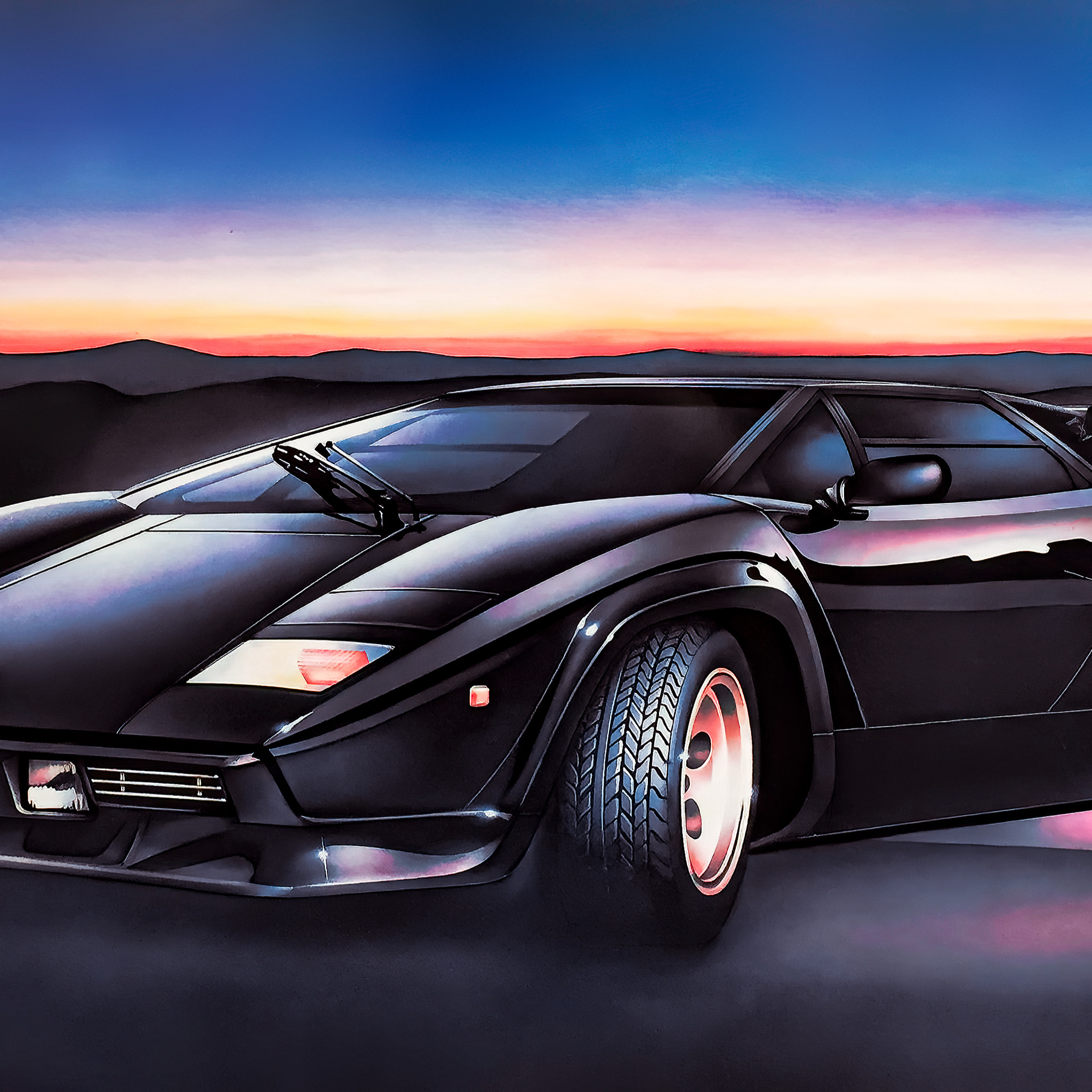 2048x2048 Countach 5000 Painting Art 4k Ipad Air ,HD 4k