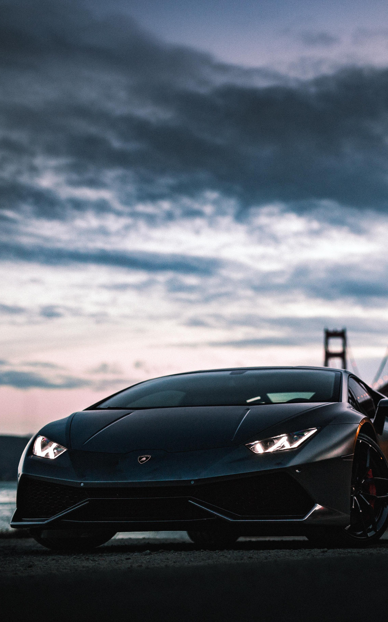 800x1280 Lamborghini Huracan Golden Gate Bridge Nexus 7,Samsung Galaxy ...