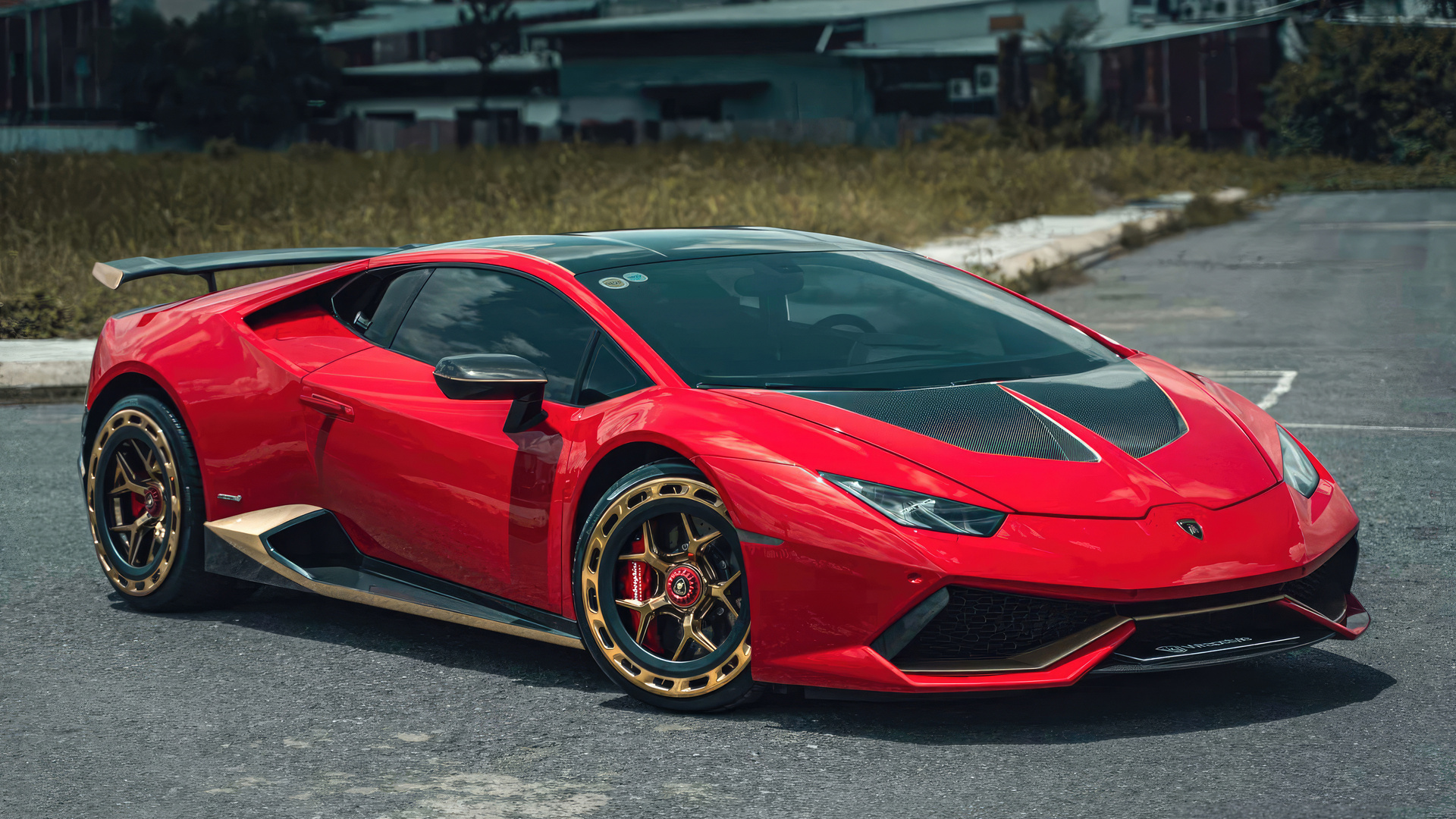 1920x1080 Lamborghini Huracan Red Wrap Wrapstyle Laptop Full Hd 1080p