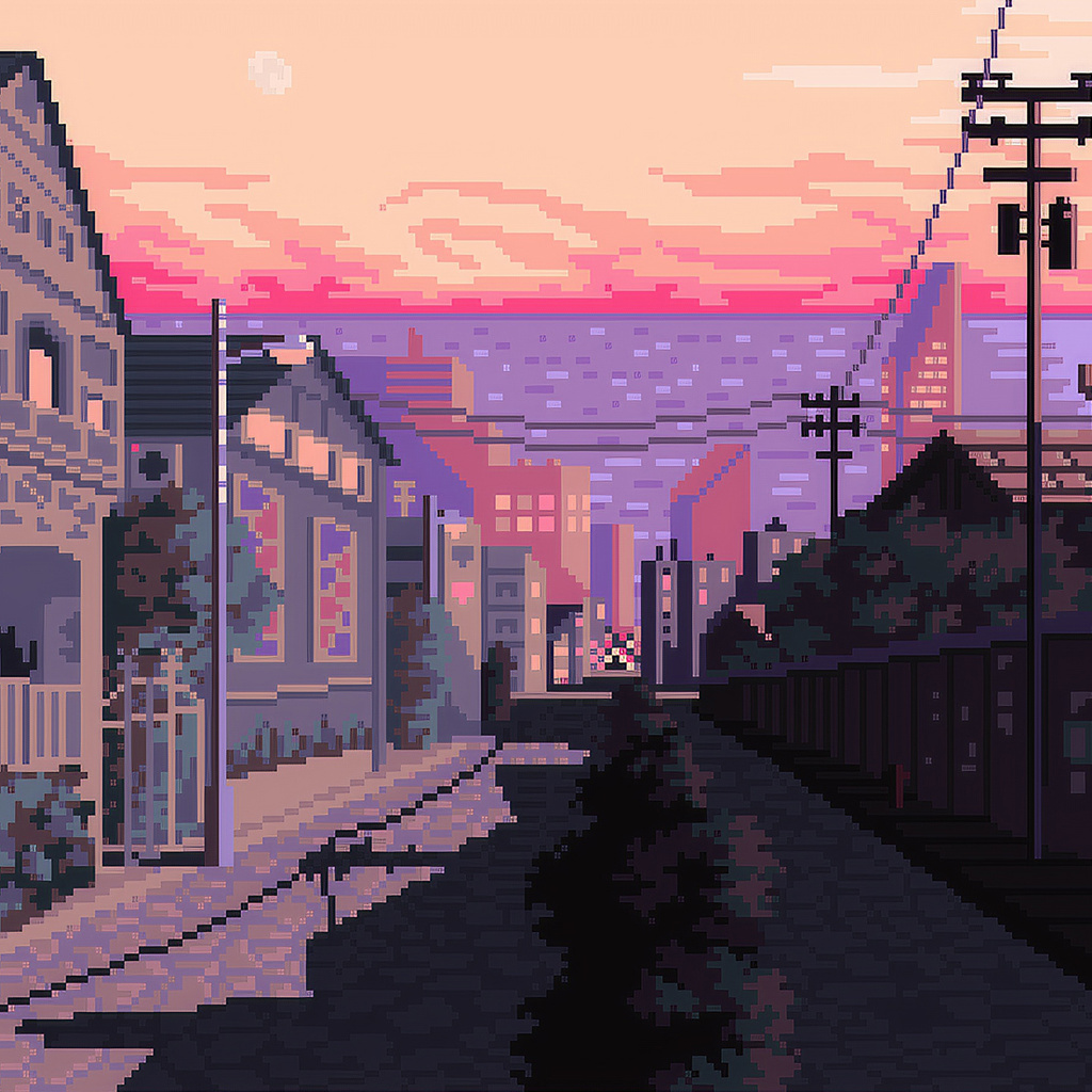 1024x1024 Late Afternoon Pixel Art 1024x1024 Resolution HD 4k ...