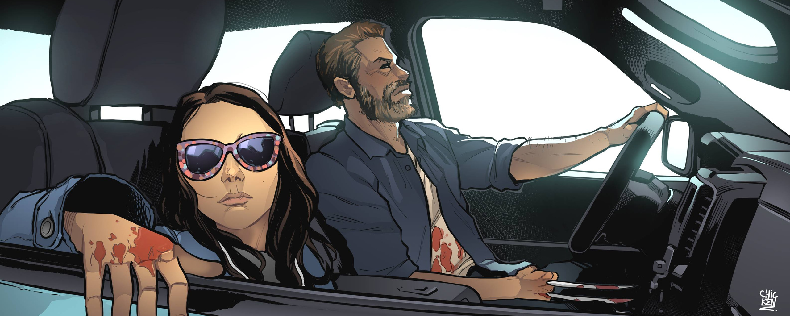 2560x1024 Laura And Logan Artwork Wallpaper,2560x1024 Resolution HD 4k