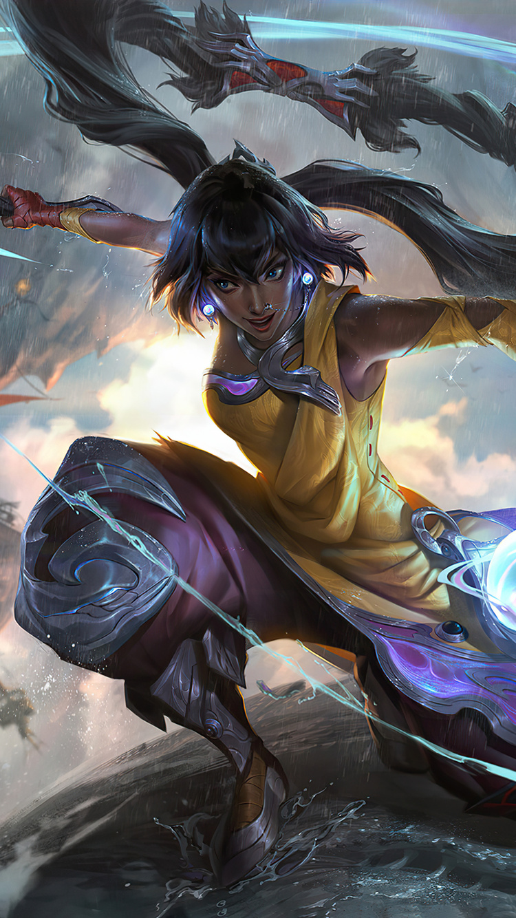 750x1334 League Of Legends Champion Nilah Splash Art iPhone 6, iPhone 6S, iPhone 7 ,HD 4k