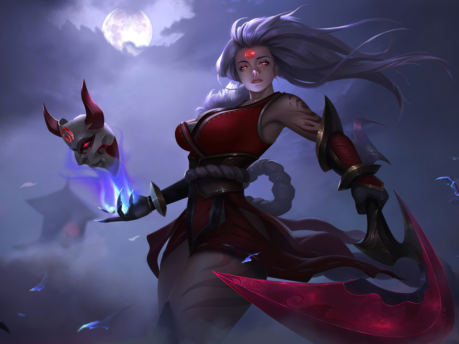 1600x1200 League Of Legends Doujin Scarlet Moon Diana 5k  Wallpaper,1600x1200 Resolution HD 4k Wallpapers,Images,Backgrounds,Photos  and Pictures