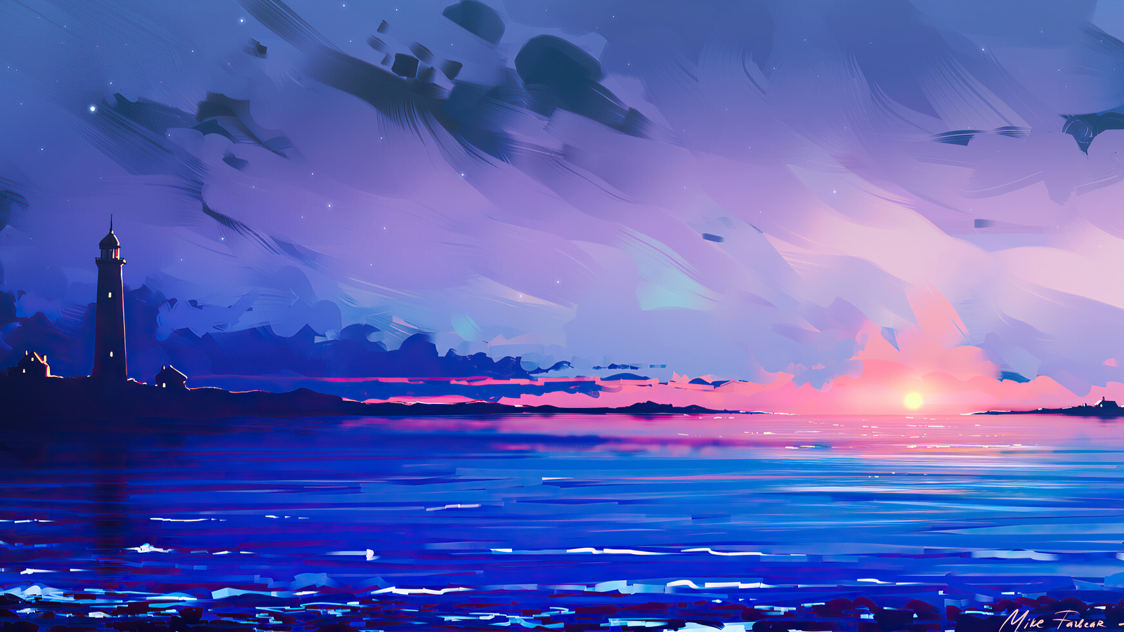 1600x900 Lighthouse Minimal Paint Art 4k Wallpaper,1600x900 Resolution