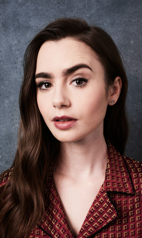 Lily Collins 5k 2019 Wallpaper In 480x800 Resolution