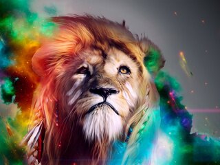 320x240 Lion Abstract 4k Apple Iphone,iPod Touch,Galaxy Ace HD 4k Wallpapers,  Images, Backgrounds, Photos and Pictures