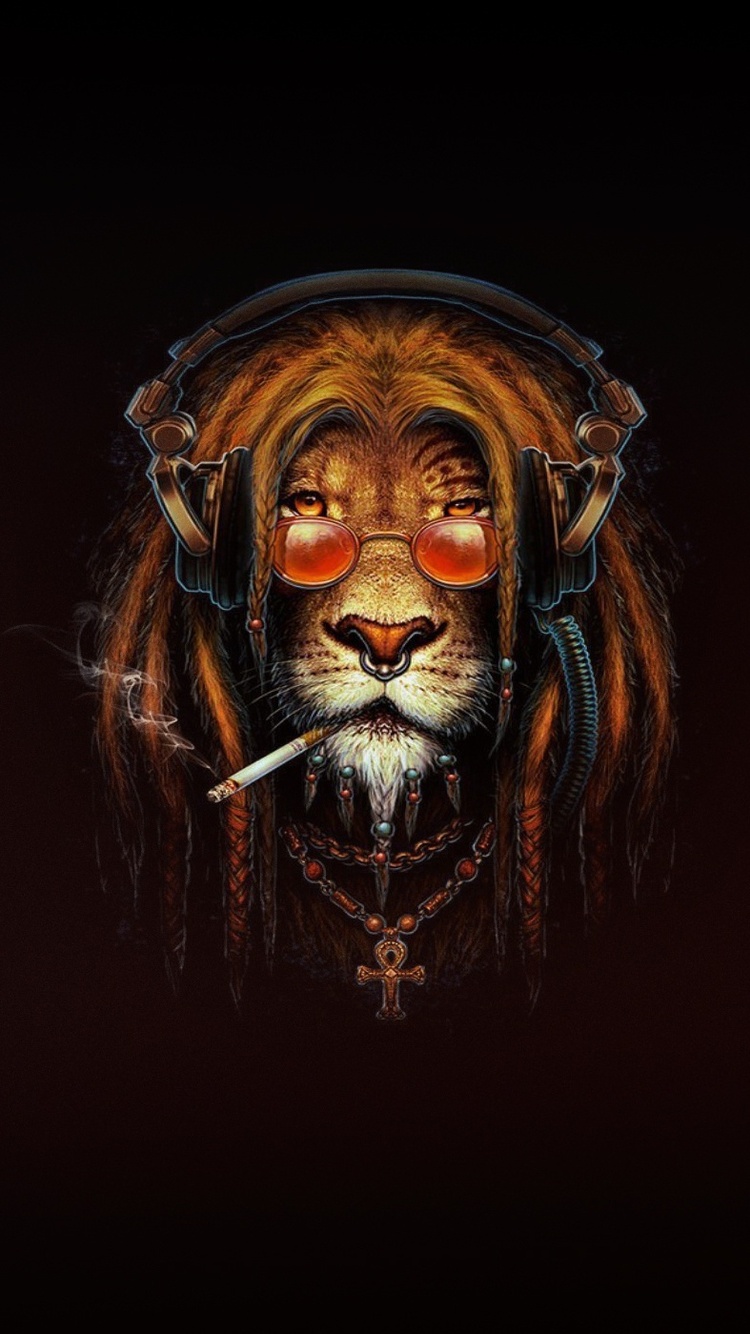 750x1334 Lion Smoking Artwork iPhone 6, iPhone 6S, iPhone 7 HD 4k Wallpapers,  Images, Backgrounds, Photos and Pictures