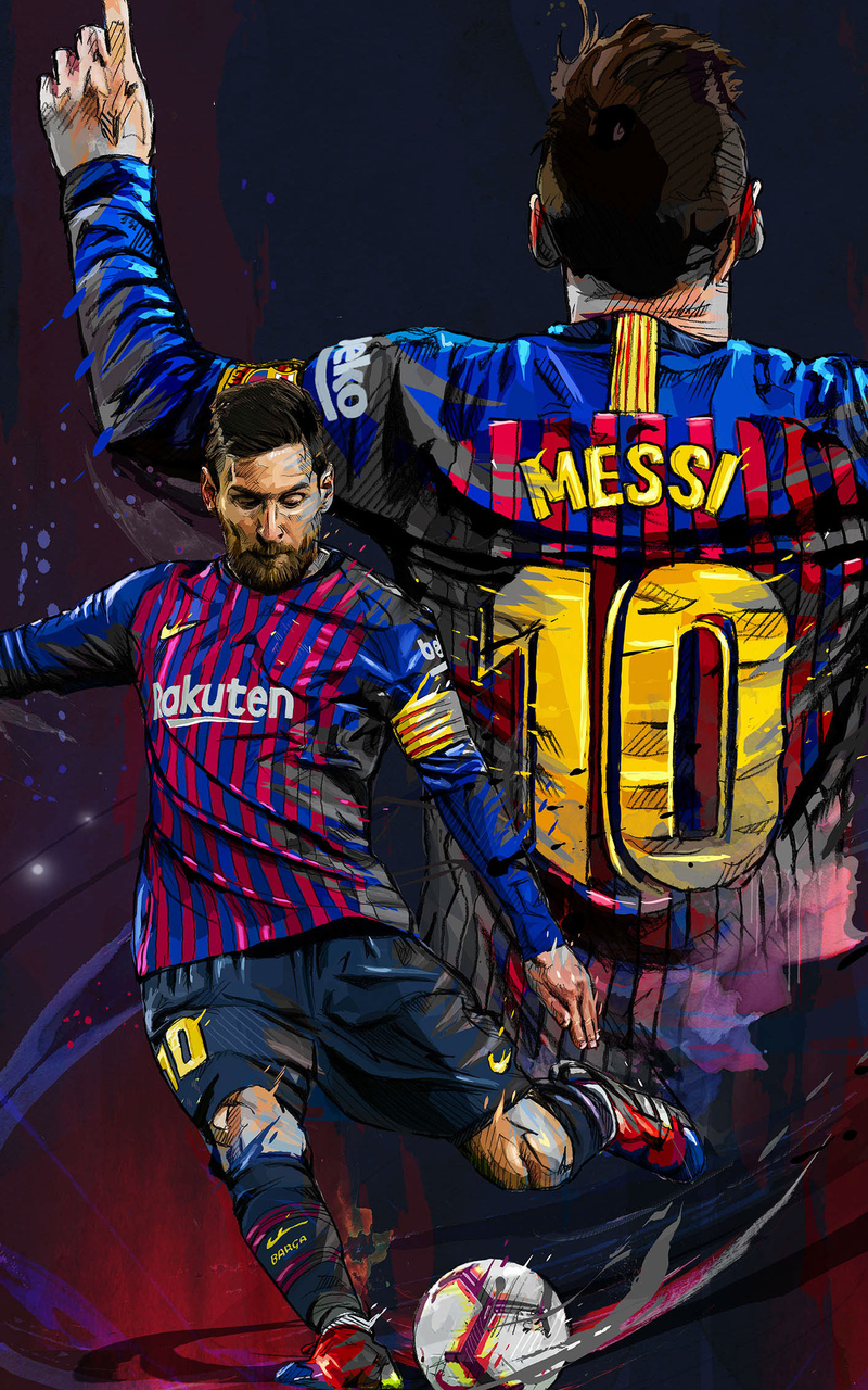 800x1280 Lionel Messi FC Art Nexus 7,Samsung Galaxy Tab 10,Note Android  Tablets HD 4k Wallpapers, Images, Backgrounds, Photos and Pictures