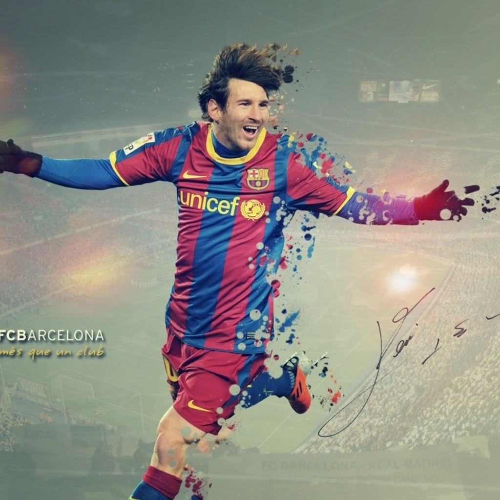 1024x1024 Lionel Messi FCB 1024x1024 Resolution HD 4k Wallpapers ...