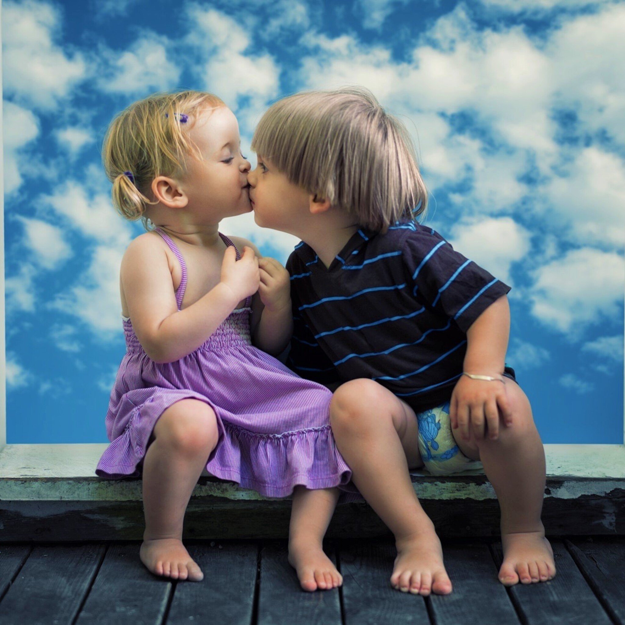 2048x2048 Little Boy Little Girl Cute Kiss Ipad Air HD 4k Wallpapers,  Images, Backgrounds, Photos and Pictures