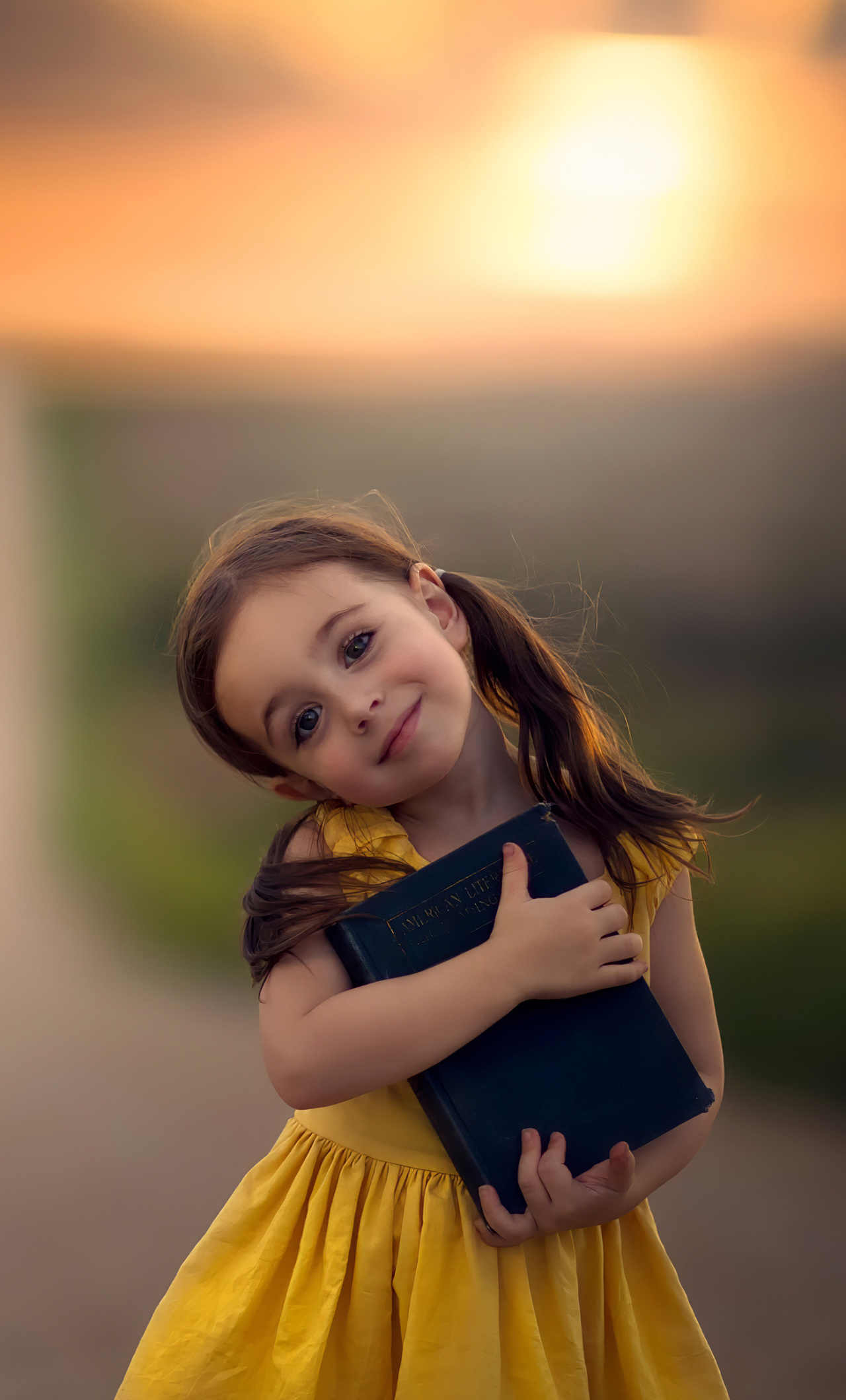 1280x2120 Little Cute Girl With Book iPhone 6+ HD 4k Wallpapers, Images,  Backgrounds, Photos and Pictures
