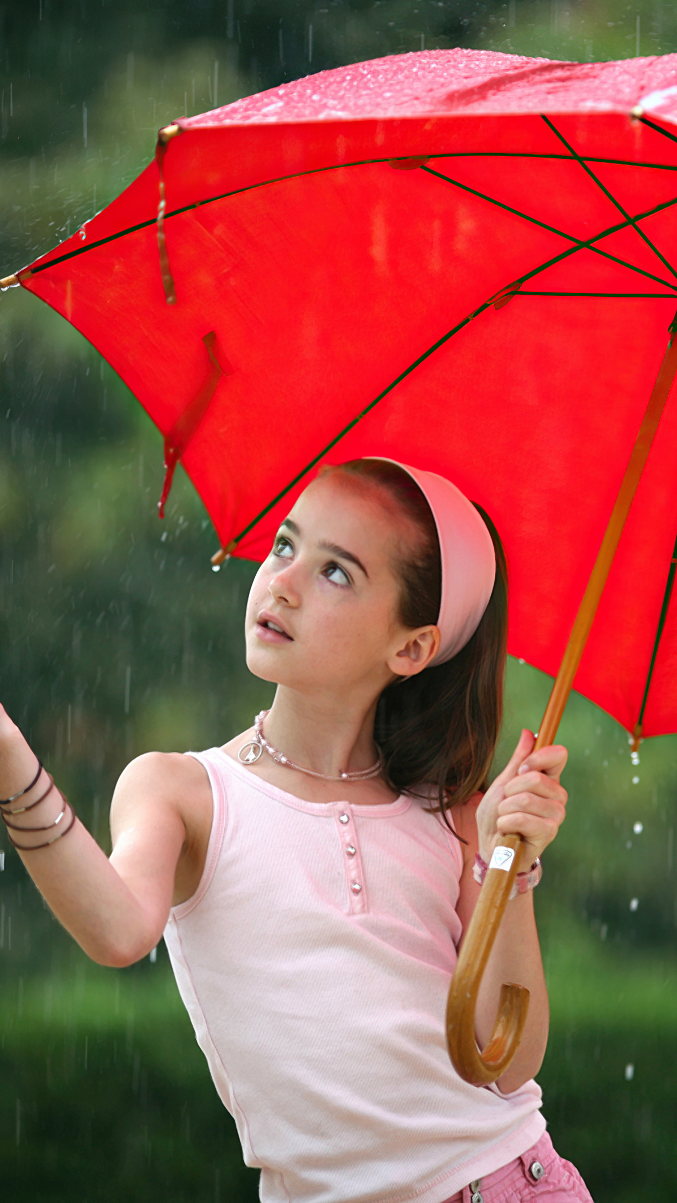 2160x3840 Little Girl In Rain With Umbrella 4k Sony Xperia X,XZ,Z5 Premium  HD 4k Wallpapers, Images, Backgrounds, Photos and Pictures