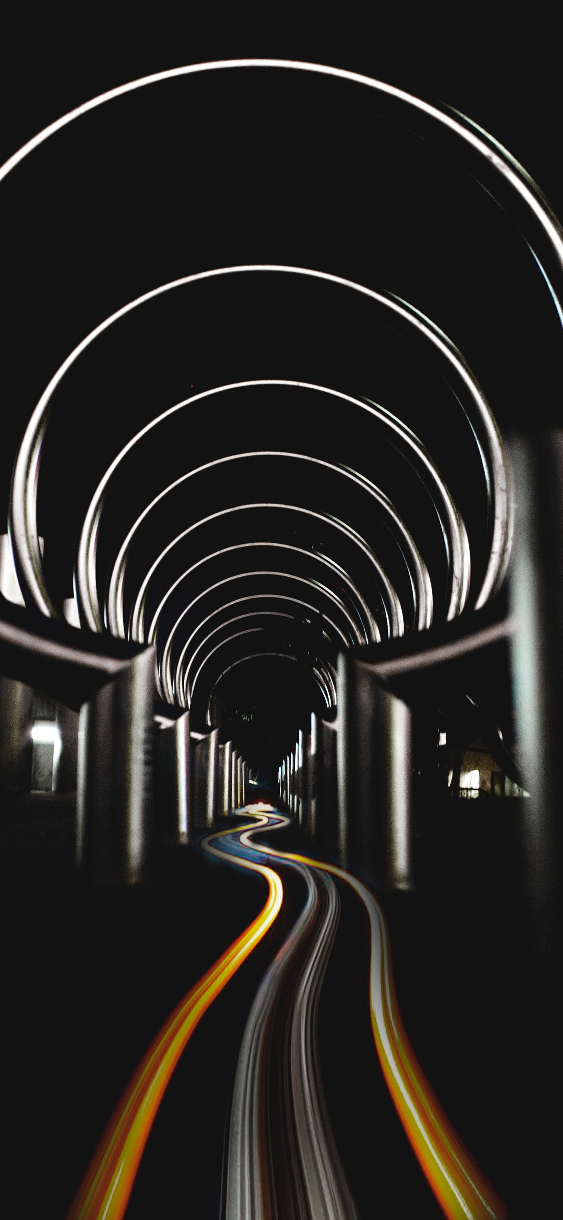 1125x2436 Long Exposure Circles Tunnel 5k Iphone XS,Iphone 10,Iphone X HD  4k Wallpapers, Images, Backgrounds, Photos and Pictures
