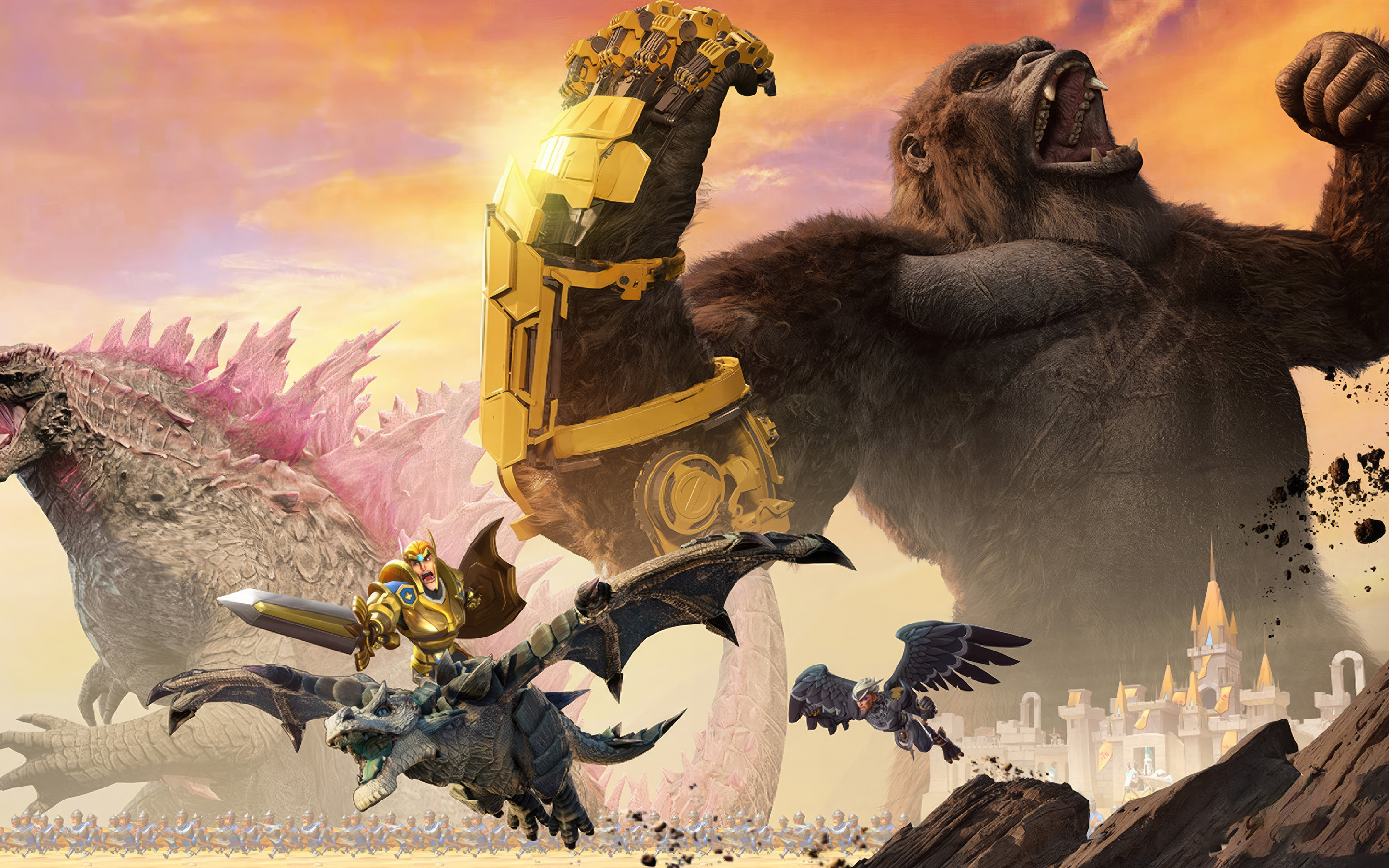 2880x1800 Lords Mobile Ft Godzilla X Kong The New Empire Macbook Pro