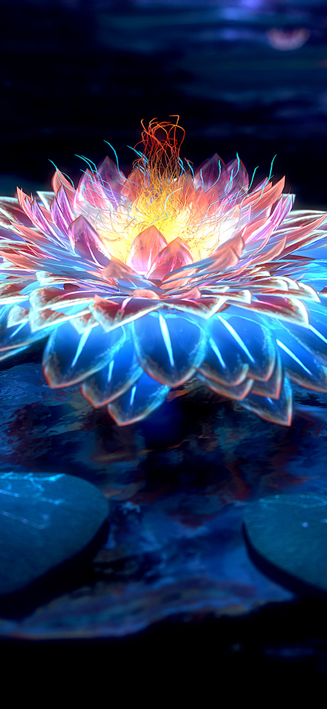 1125x2436 Lotus Flower Digital Art 4k Iphone XS,Iphone 10,Iphone X HD 4k  Wallpapers, Images, Backgrounds, Photos and Pictures