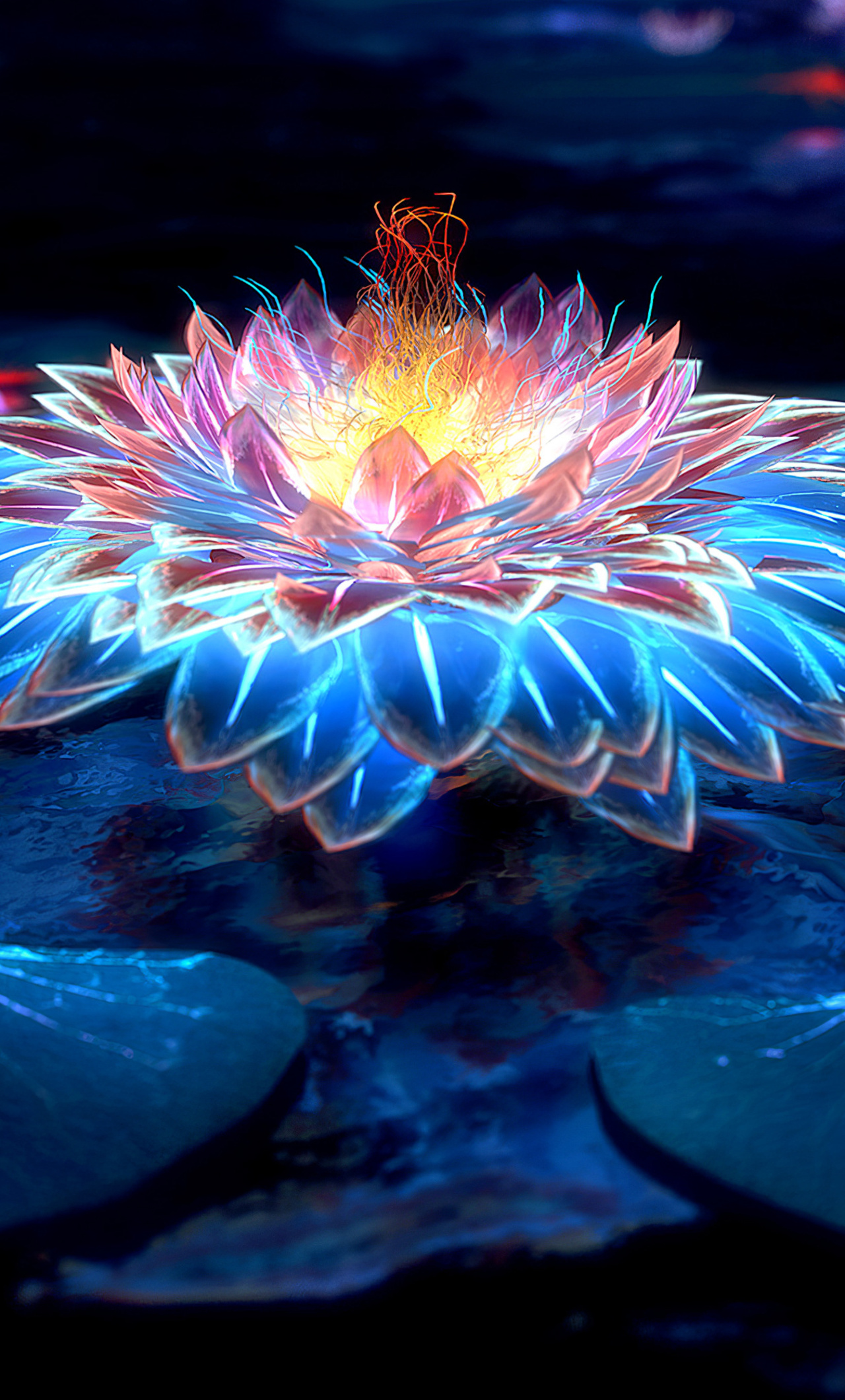 1280x2120 Lotus Flower Digital Art 4k iPhone 6+ HD 4k Wallpapers, Images,  Backgrounds, Photos and Pictures