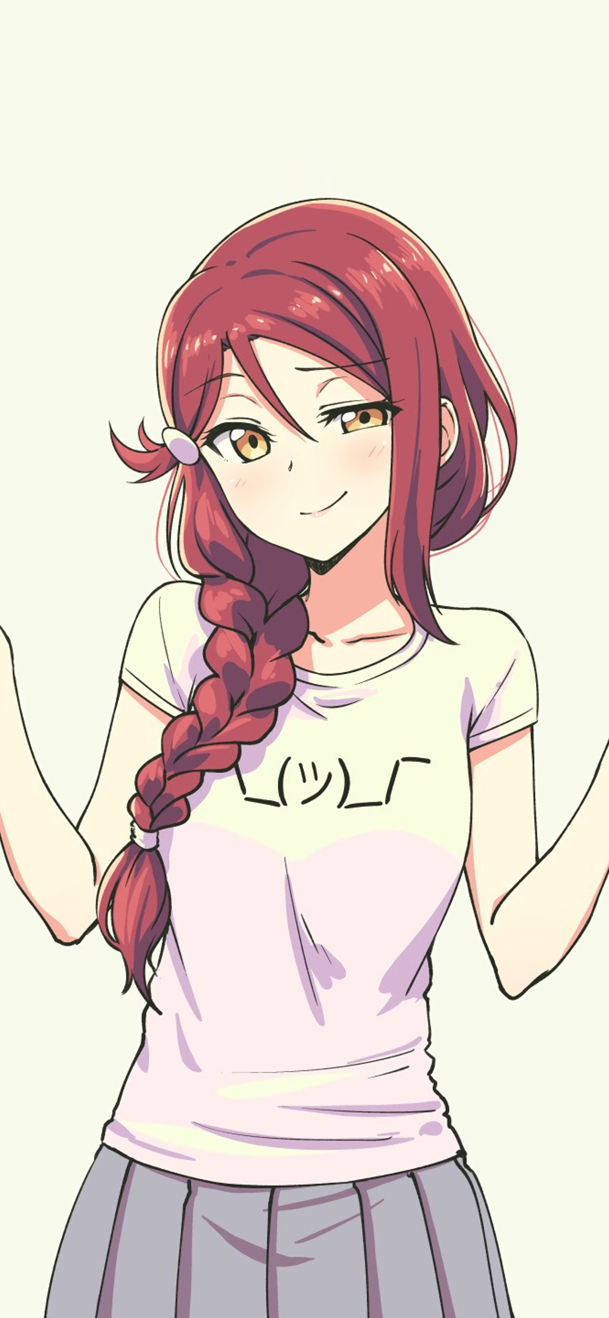 1242x2688 Love Live Sunshine Anime Girl Orange Eyes Iphone Xs Max