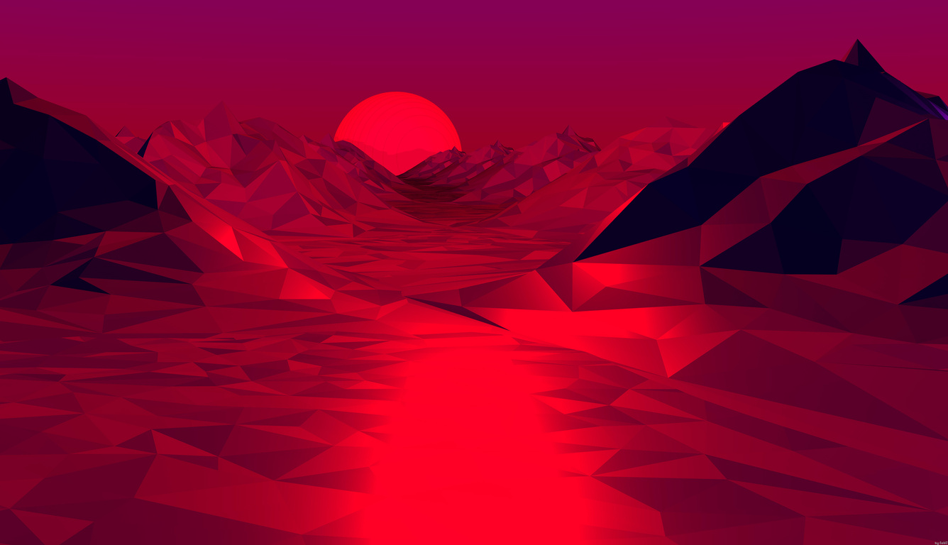 1336x768 Low Poly Red 3d Abstract 4k Laptop HD ,HD 4k Wallpapers,Images ...