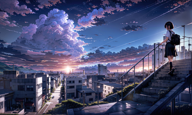 800x480 Makoto Shinkai Anime Cityscape 5k 800x480 Resolution HD 4k ...