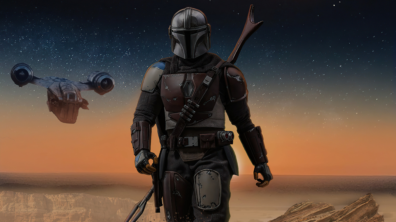 1366x768 Mandalorian Poster Cover Art 4k Laptop HD ,HD 4k Wallpapers ...