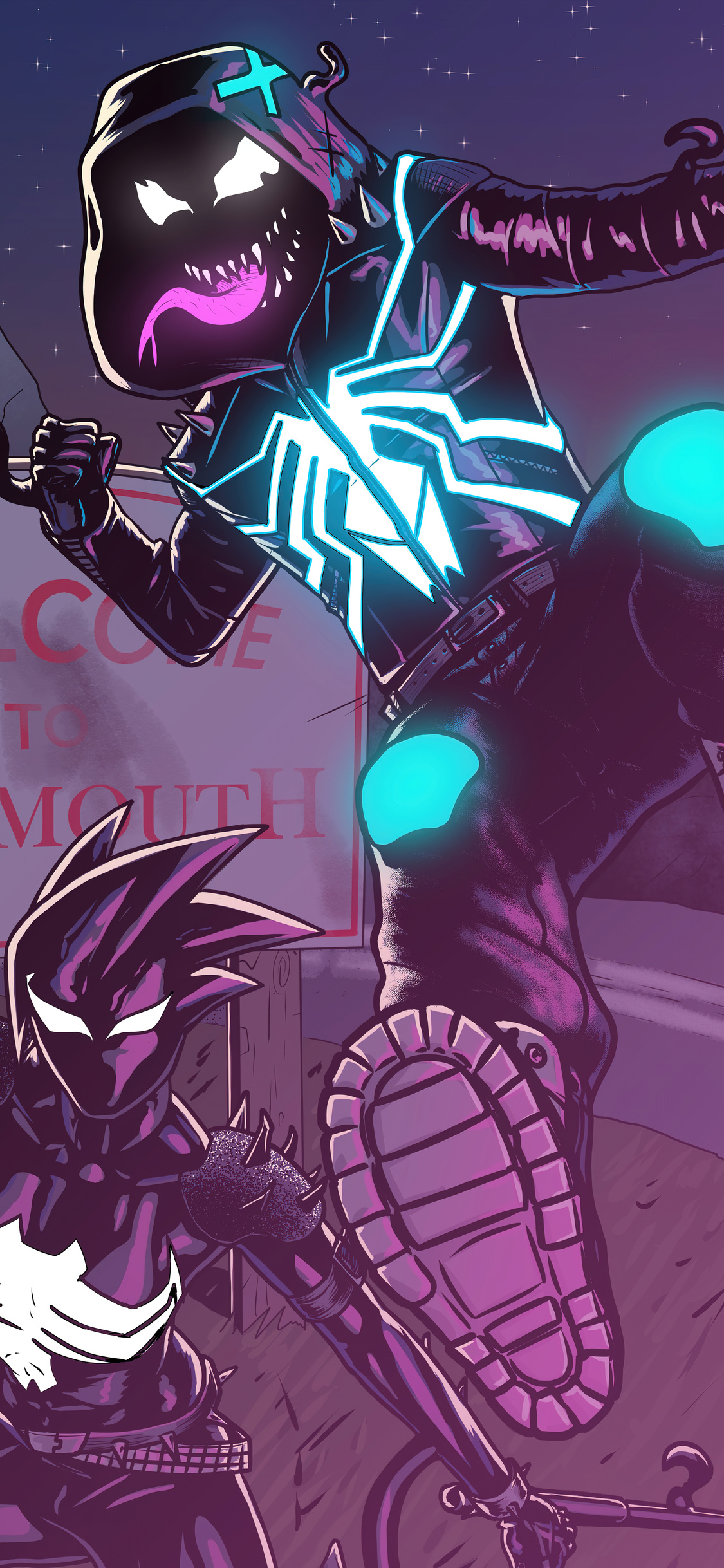 1125x2436 Mania And Neon Venom 8k Iphone XS,Iphone 10,Iphone X ,HD 4k