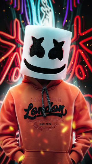 320x568 Marshmello Orange Hoodie 4k 320x568 Resolution Hd 4k Wallpapers Images Backgrounds Photos And Pictures